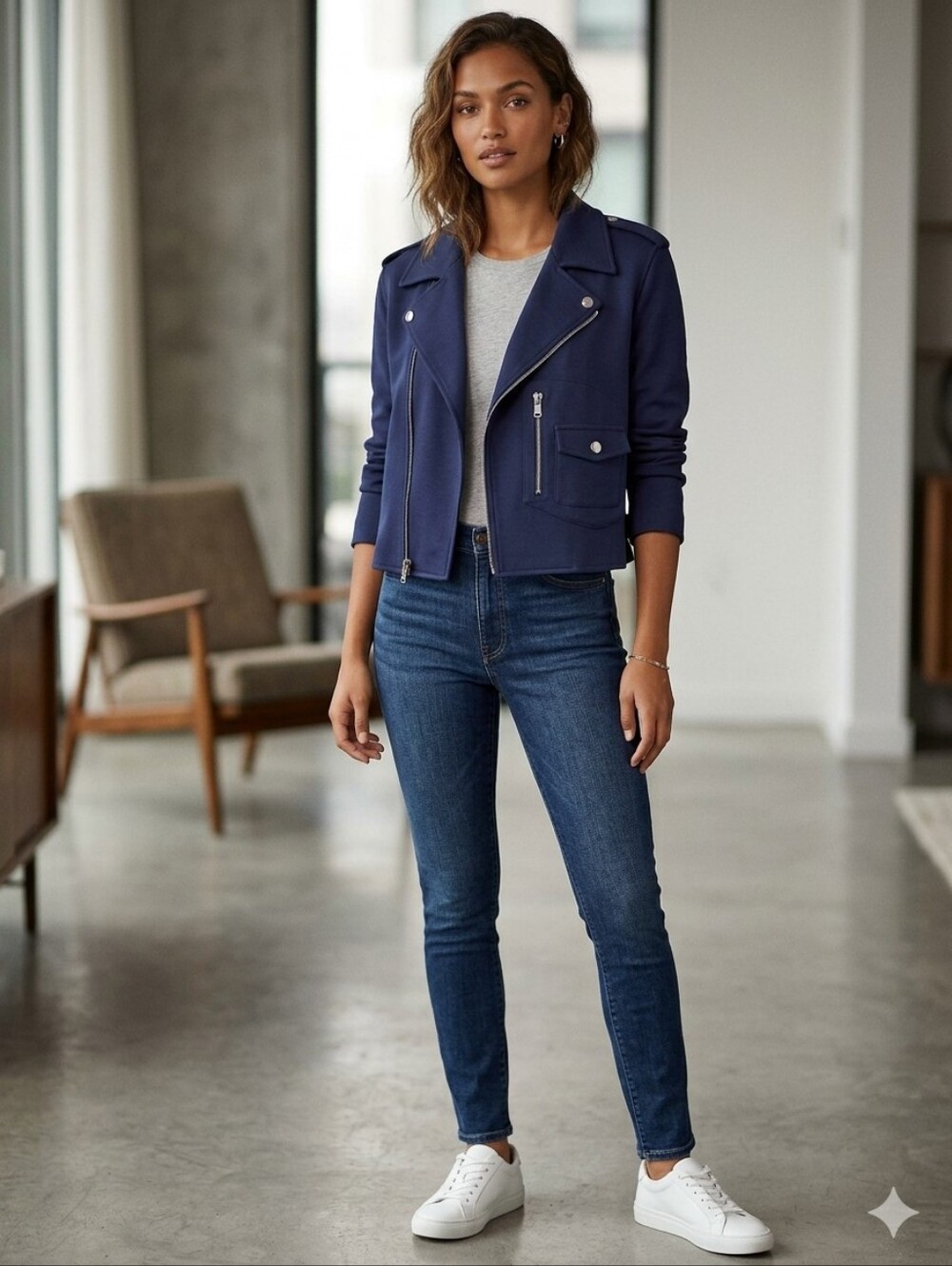 Ralph Lauren Navy Jacket with Silver Details
